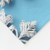 Blue 3d Schneeflocken Fleecedecke (Ecke)