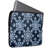 Blue 3d Schneeflocken Laptopschutzhülle (Vorne Rechts)