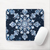 Blue 3d Schneeflocken Mousepad (Mit Mouse)