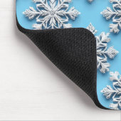 Blue 3d Schneeflocken Mousepad (Ecke)