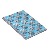 Blue 3d Schneeflocken Notizblock (Rechte Seite)