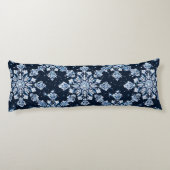 Blue 3d Schneeflocken Seitenschläferkissen (Rückseite)