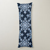 Blue 3d Schneeflocken Seitenschläferkissen (Rückseite (Vertikal))