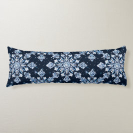 Blue 3d Schneeflocken Seitenschläferkissen