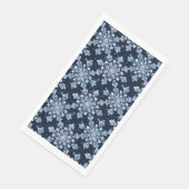 Blue 3d Schneeflocken Serviette (Ecke)