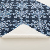 Blue 3d Schneeflocken Sherpadecke (3/4)