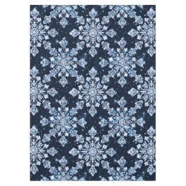 Blue 3d Schneeflocken Tischdecke