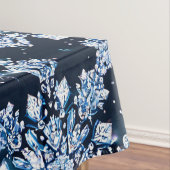 Blue 3d Schneeflocken Tischdecke (Beispiel)