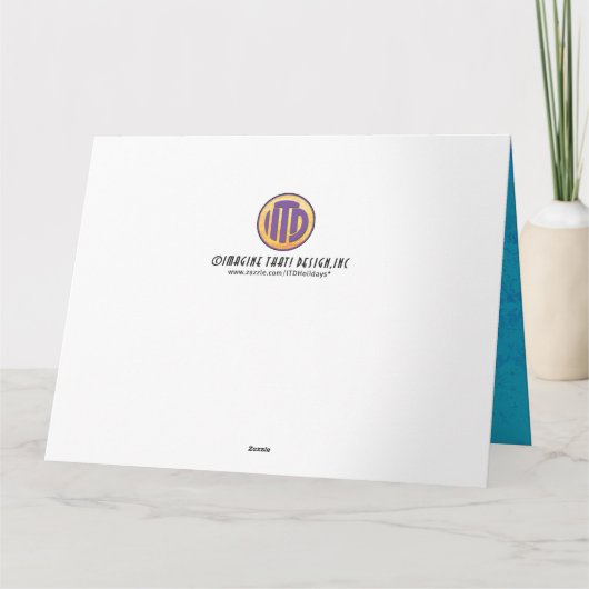 Blue 40 Decade Geburtstag Karte (Rückseite)