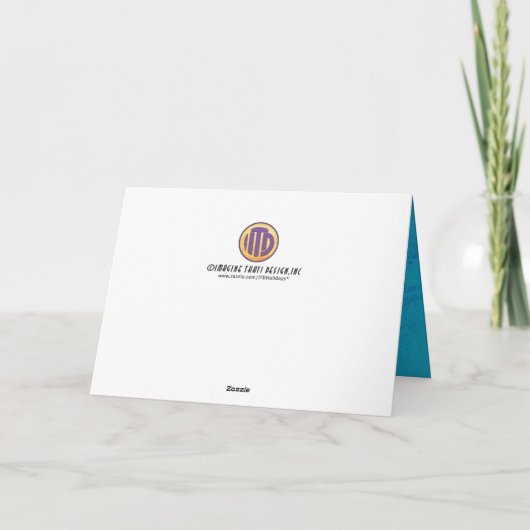 Blue 40 Decade Geburtstag Karte (Rückseite)