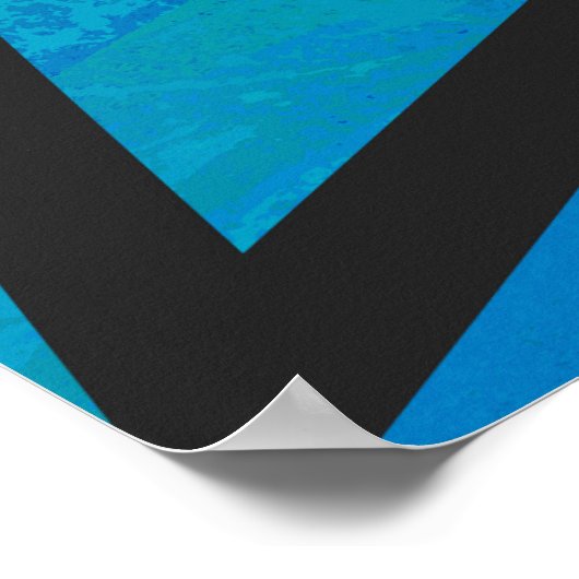 Blue 40 Decade Geburtstag Poster (Ecke)