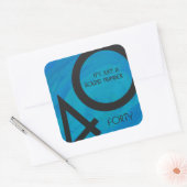 Blue 40 Decade Geburtstag Quadratischer Aufkleber (Umschlag)