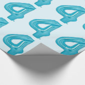 Blue 4 Balon Wrapping Paper Geschenkpapier (Ecke)