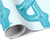 Blue 4 Balon Wrapping Paper Geschenkpapier (Rolleneckpunkt)
