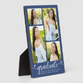 Blue 4 Foto Abschluss Moderne kalligraphische Herz Fotoplatte (Seite)