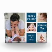 Blue 4 Foto Collage zum ersten Vatertag (Vorderseite)