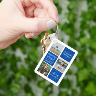 Blue 4-Foto Fun Boxes Class Year Schlüsselanhänger