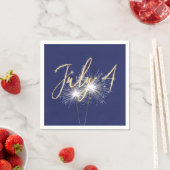 Blue 4. Juli Sparklers Napkins Serviette (Beispiel)