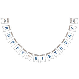 Blue 4 Wheeler Quad Bunting Flags Wimpelkette