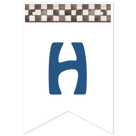 Blue 4 Wheeler Quad Bunting Flags Wimpelkette (Zweite Fahne)