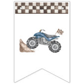 Blue 4 Wheeler Quad Bunting Flags Wimpelkette (Erste Fahne)