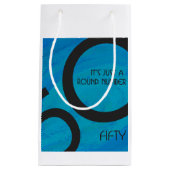 Blue 50 Decade Geburtstag Kleine Geschenktüte (Vorderseite)