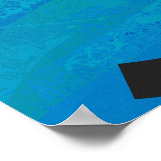 Blue 50 Decade Geburtstag Poster (Ecke)