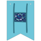 Blue 50. Happy Birthday Bunting Wimpelkette (Erste Fahne)