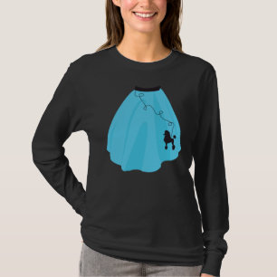 Blue 50er Poodle Skirt T-Shirt
