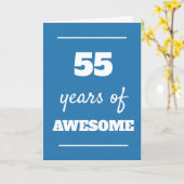 Blue 55. Geburtstagskarte Karte (Gelbe Blume)