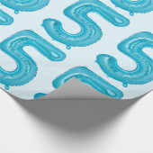 Blue 5 Balloon Wrapping Paper Geschenkpapier (Ecke)