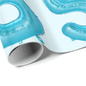 Blue 5 Balloon Wrapping Paper Geschenkpapier (Rolleneckpunkt)