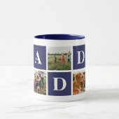 Blue 5 Foto Collage Daddy Tasse (Zentrum)