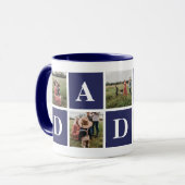 Blue 5 Foto Collage Daddy Tasse (Vorderseite Links)