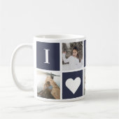 Blue 5 Foto Collage I Liebe Vater Tasse (Links)