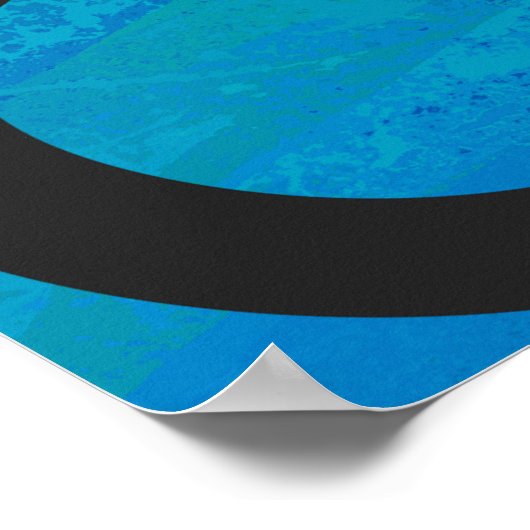 Blue 60 Decade Geburtstag Poster (Ecke)