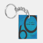 Blue 60 Decade Geburtstag Schlüsselanhänger (Vorderseite links)