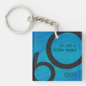 Blue 60 Decade Geburtstag Schlüsselanhänger (Vorderseite)