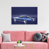 Blue '66 Mustang Leinwanddruck (Insitu (Wohnzimmer))