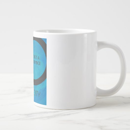Blue 70 Decade Geburtstag Jumbo-Tasse (Rechts)