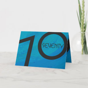 Blue 70 Decade Geburtstag Karte