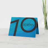 Blue 70 Decade Geburtstag Karte (Vorderseite)