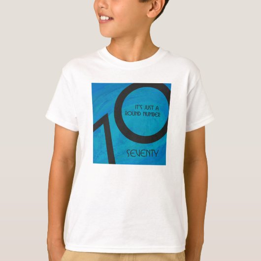 Blue 70 Decade Geburtstag T-Shirt (Vorderseite)