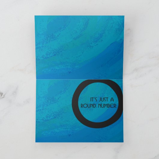 Blue 80 Decade Geburtstag Karte (Innenseite)