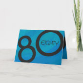 Blue 80 Decade Geburtstag Karte (Vorderseite)