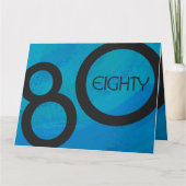 Blue 80 Decade Geburtstag Karte (Vorderseite)