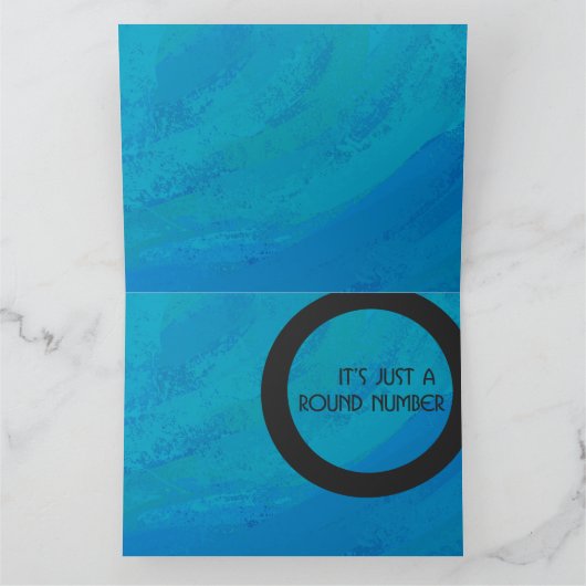 Blue 80 Decade Geburtstag Karte (Innenseite)