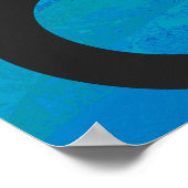 Blue 80 Decade Geburtstag Poster (Ecke)