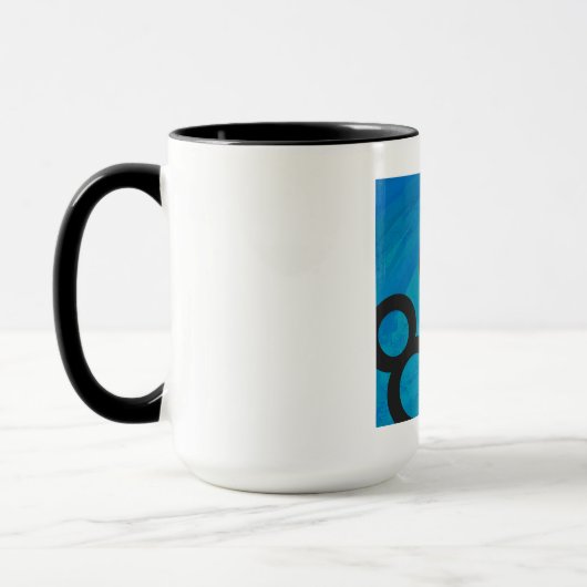 Blue 80 Decade Geburtstag Tasse (Links)