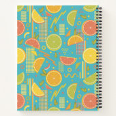 Blue 80's Citrus Fruit Slices Notizblock (Rückseite)